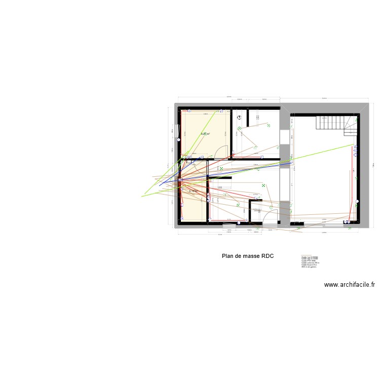 Plan fressines plan de masse gaine élec. Plan de 2 pièces et 15 m2