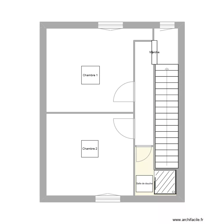 32 - LUNEL - 1 &eacute;tage. Plan de 1  et 2 m²