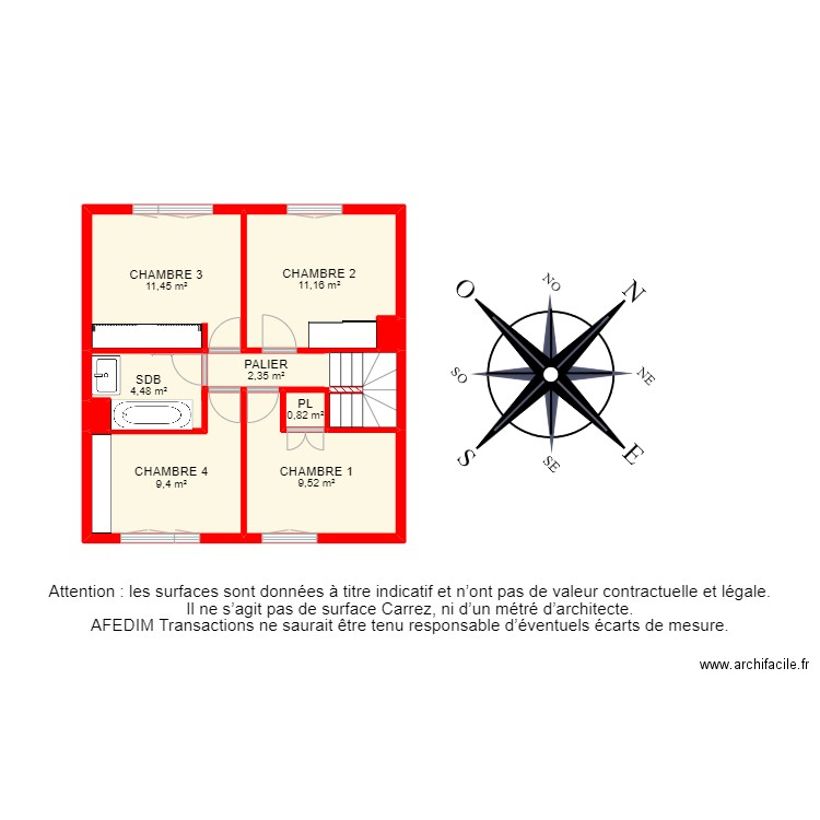 BI24137. Plan de 23 pièces et 170 m2