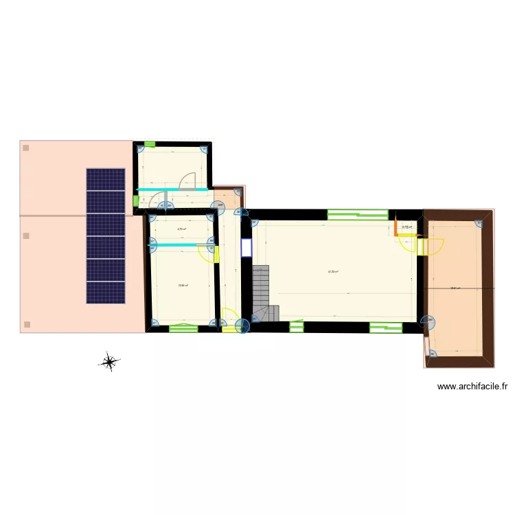 Masse 1. Plan de 12 pièces et 162 m²
