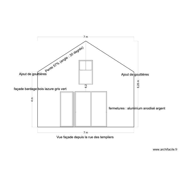 fa&ccedil;ade bourseul. Plan de 0 pièce et 0 m2