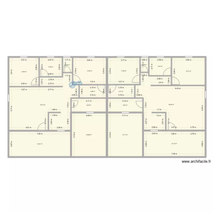 maison jumelée par le garage. Plan de 18 et 259 m² maison jumelée par le garage. Plan de 18 et 259 m²
