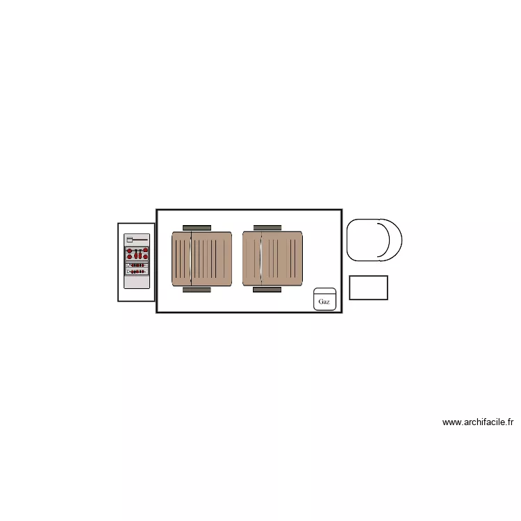 Stockage mobilier jardin. Plan de 