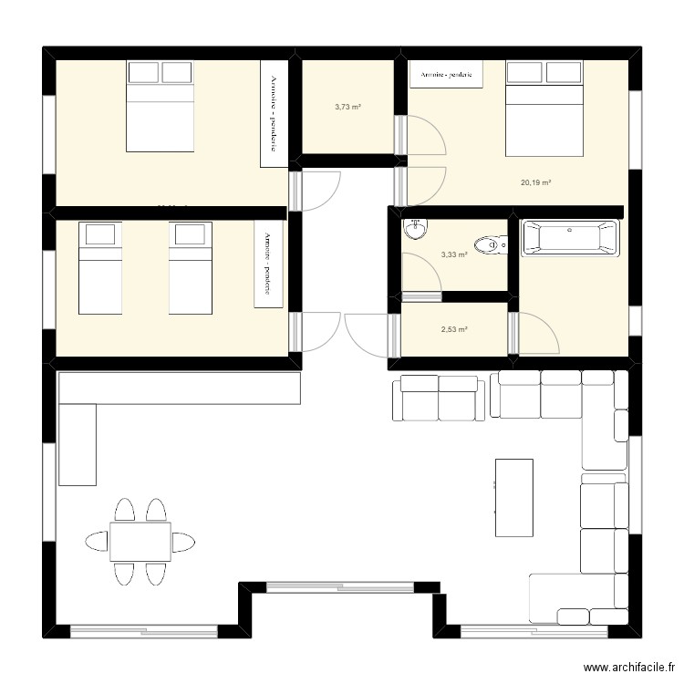 villa da. Plan de 0 pièce et 0 m2