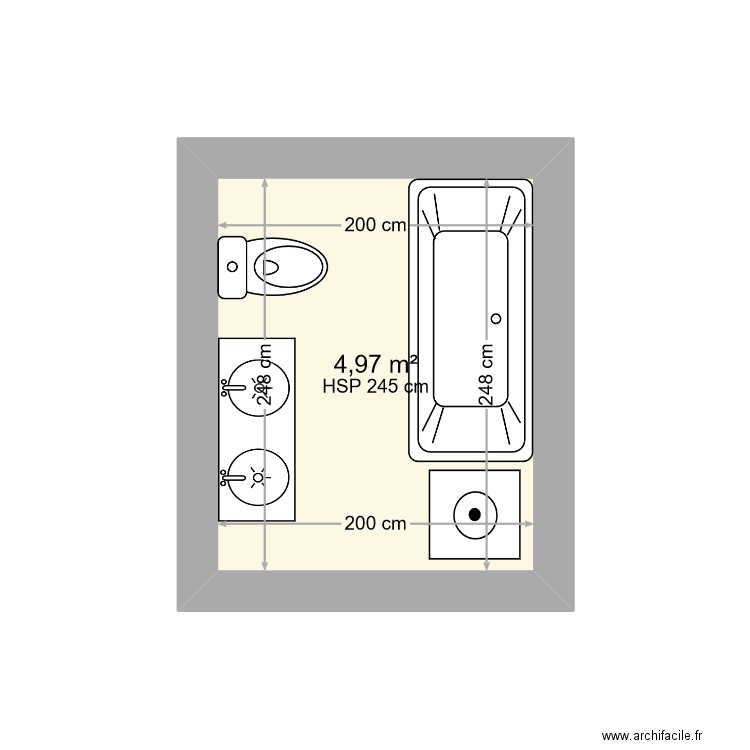 sdb. Plan de 0 pièce et 0 m2