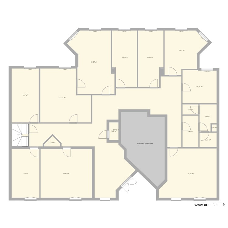 780808017-HOUILLES-SCPCATROUX-CROQUIS-A. Plan de 22 pièces et 284 m2