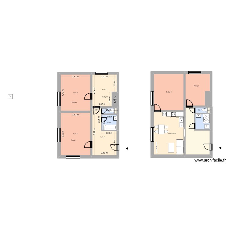 Sokolsk&aacute; tř&iacute;da 2381 byt 7. Plan de 0 pièce et 0 m2