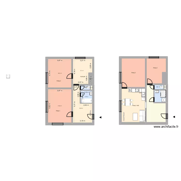 Sokolsk&aacute; tř&iacute;da 2381 byt 7. Plan de 20  et 264 m²
