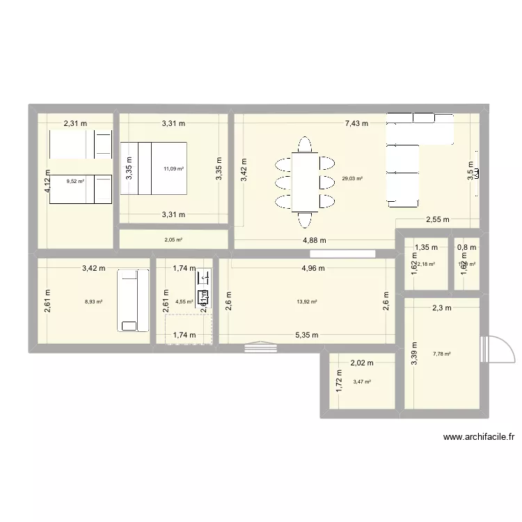 St Mat. Plan de 11  et 94 m²