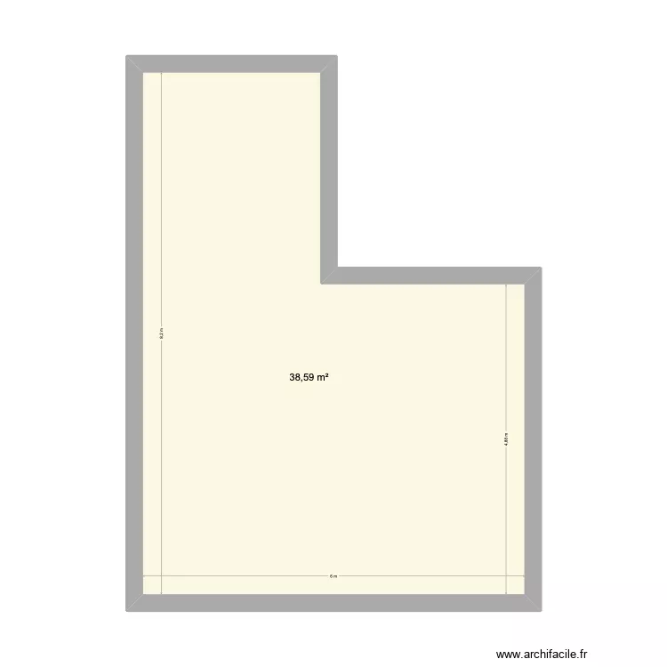 plan luc44210. Plan de 1  et 39 m²