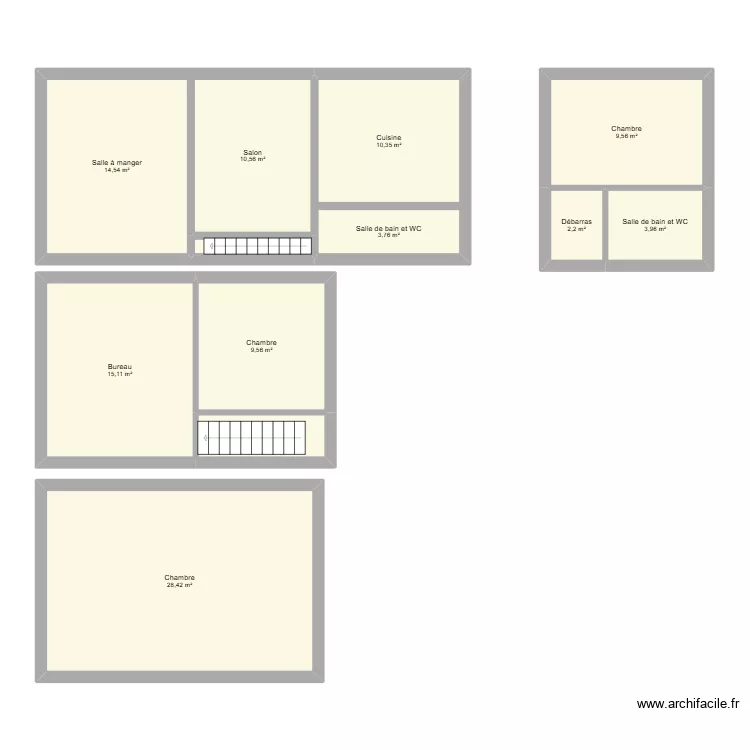 359 norden. Plan de 12  et 112 m²