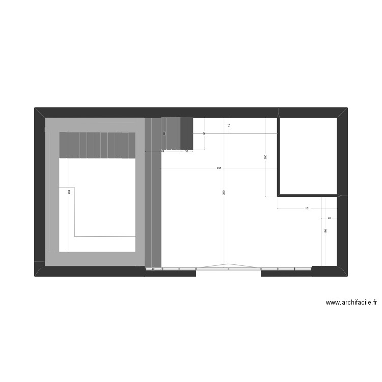 GOUFFRAN TERRASSE NORD ZONE A DEMOLIR. Plan de 25 pièces et 207 m2