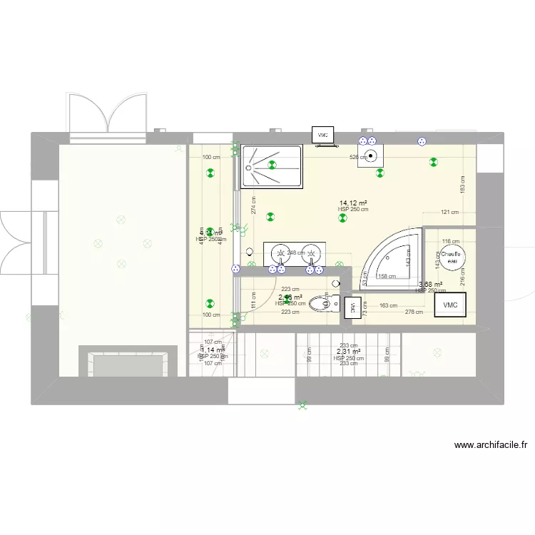 S&eacute;jour &eacute;lec. Plan de 