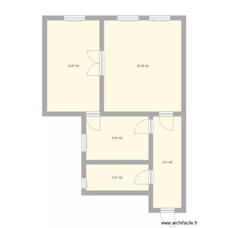 SERRAUD apart 3 Chambre PLAN DE BASE. Plan de 