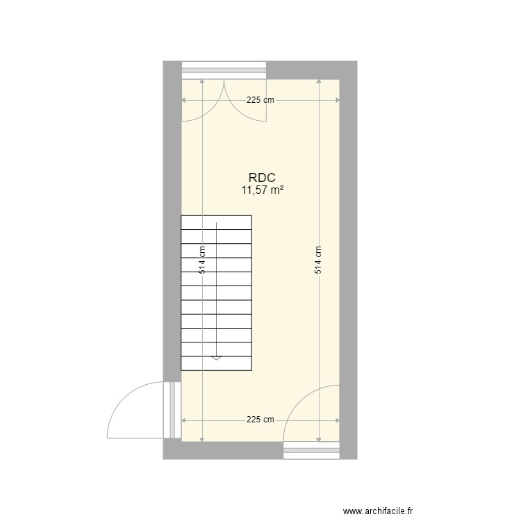 plan concept immo habitat rdc. Plan de 1 pièce et 12 m2