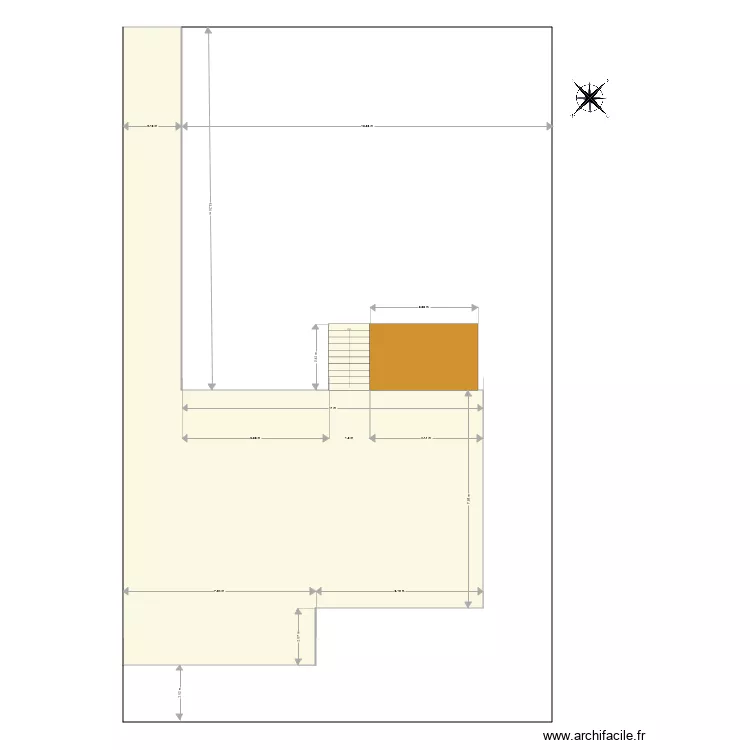 plan de masse avec terrasse. Plan de 