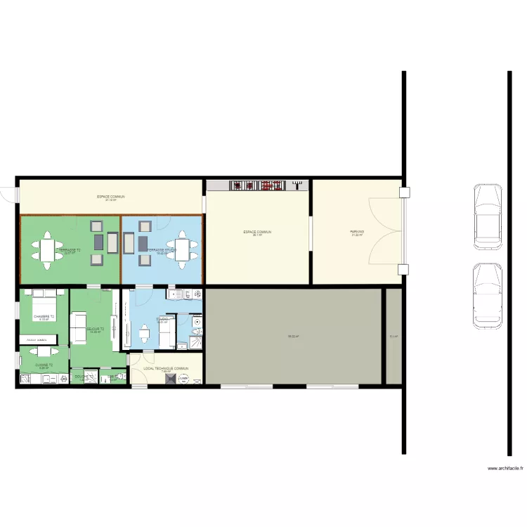 location 2 appart9. Plan de 
