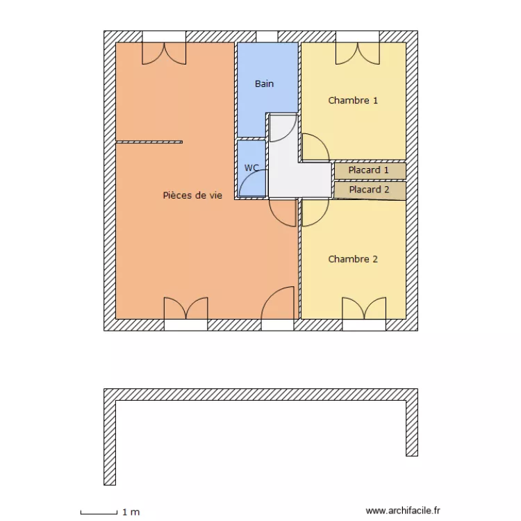 ELODIE 3bis - THIEBOT / BENOIT. Plan de 