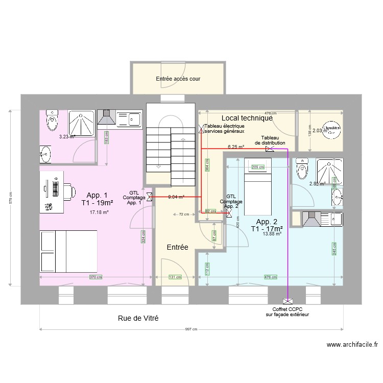 VitreNantes RDC V4. Plan de 0 pièce et 0 m2