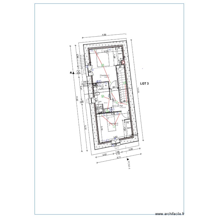Ballefin logement 3 - Etage. Plan de 0 pièce et 0 m2