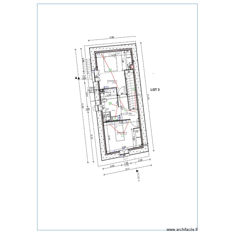 Ballefin logement 3 - Etage. Plan de 0 pièce et 0 m2