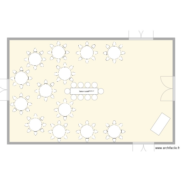 Lartus plan de table 1. Plan de 1 pièce et 250 m2