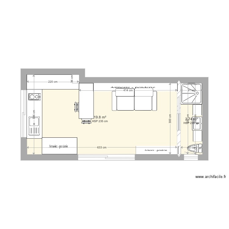 Studio1. Plan de 0 pièce et 0 m2