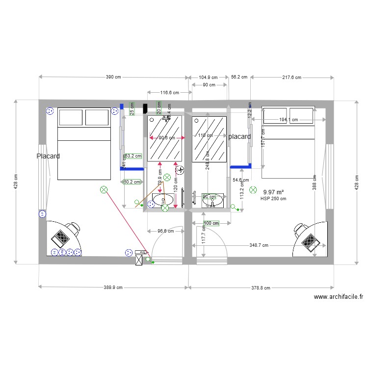 plan chb. Plan de 0 pièce et 0 m2