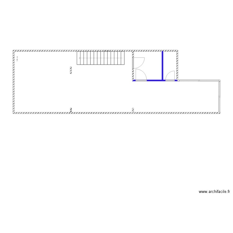 plan Kardinaalstraat 1. Plan de 3 pièces et 60 m2