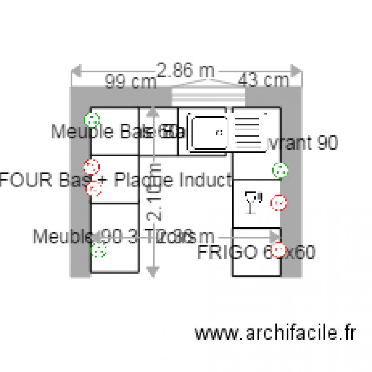 Cuisine Vernou. Plan de 0 pièce et 0 m2