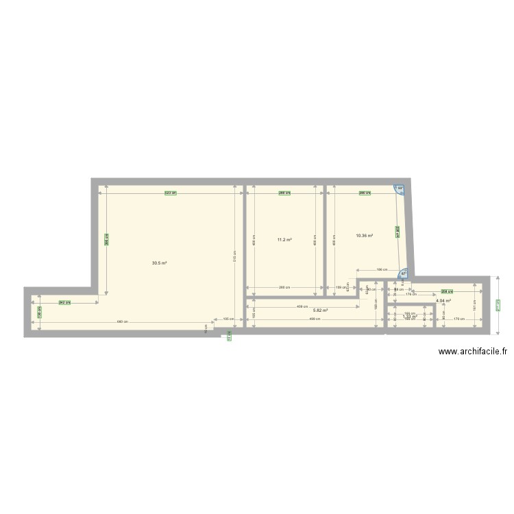 N7 SANS CLOISON V1. Plan de 0 pièce et 0 m2