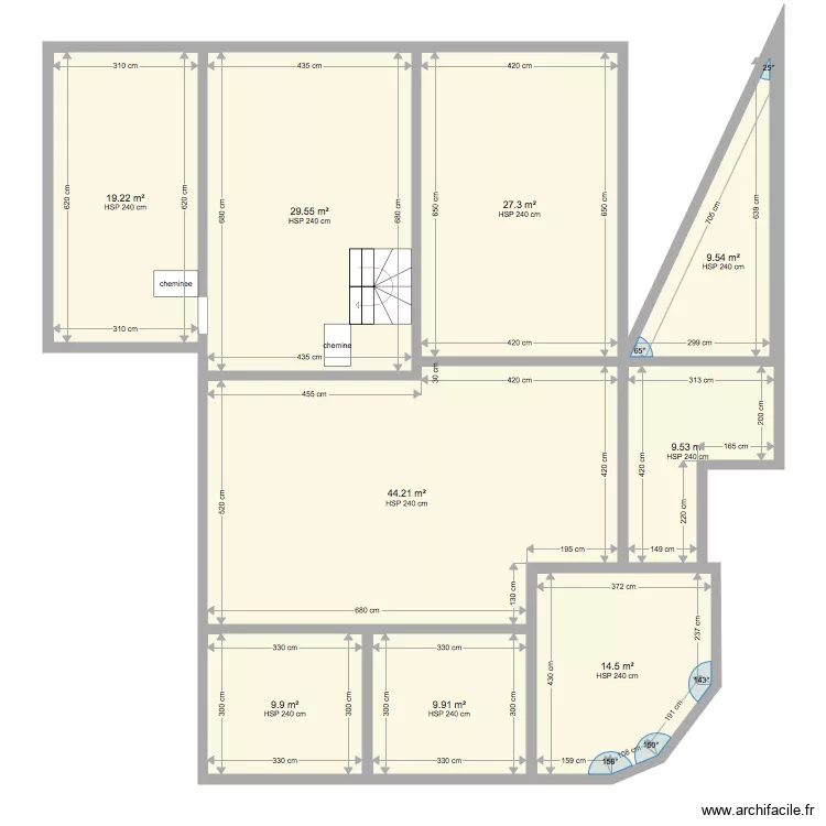 grenier 3 bruno. Plan de 