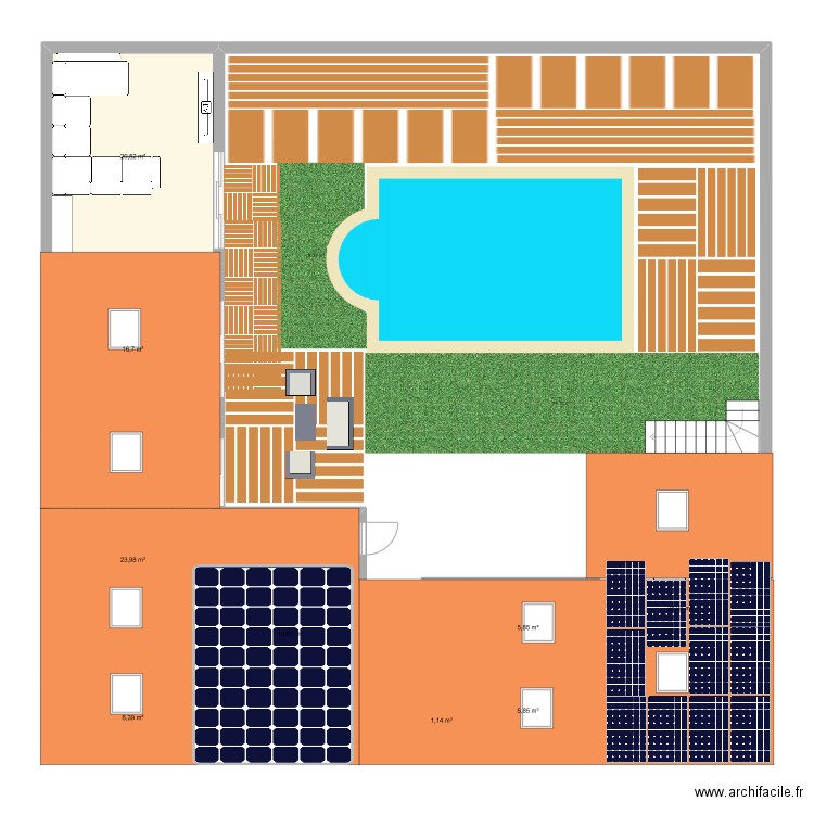 Maison CLOVIS. Plan de 18 pièces et 200 m2