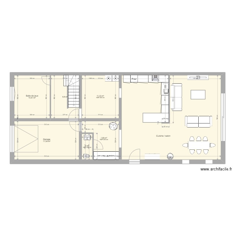 RDC existant. Plan de 0 pièce et 0 m2