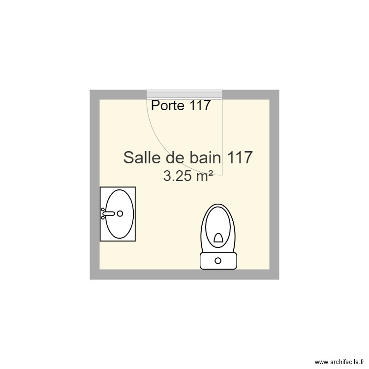 Salle de bain 117  SS1 g gym. Plan de 0 pièce et 0 m2