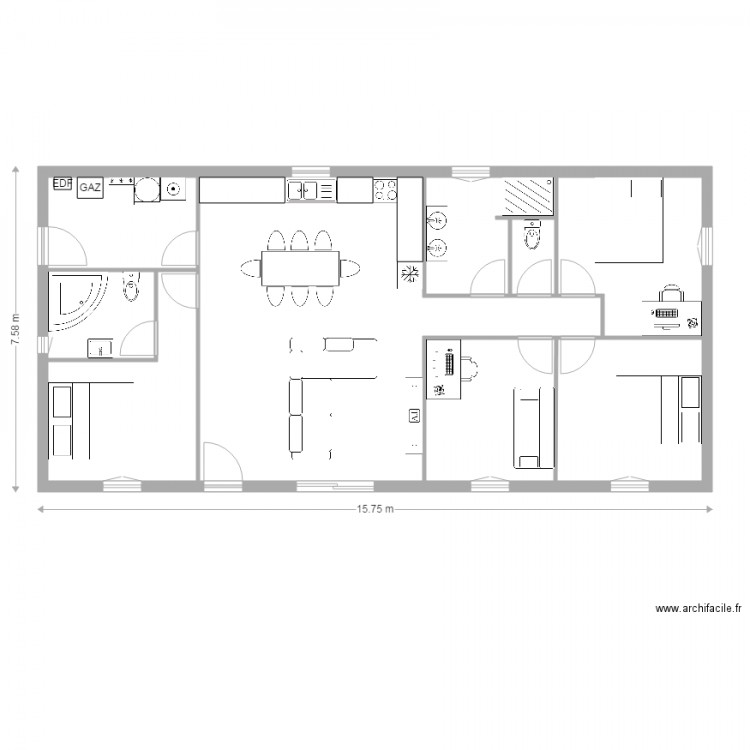 Projet maison bois . Plan de 0 pièce et 0 m2