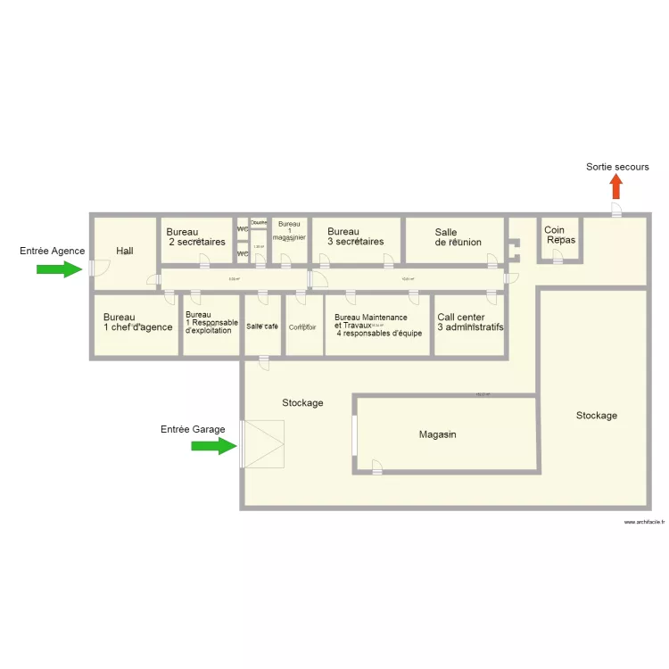 Plan Agence Lambersart. Plan de 