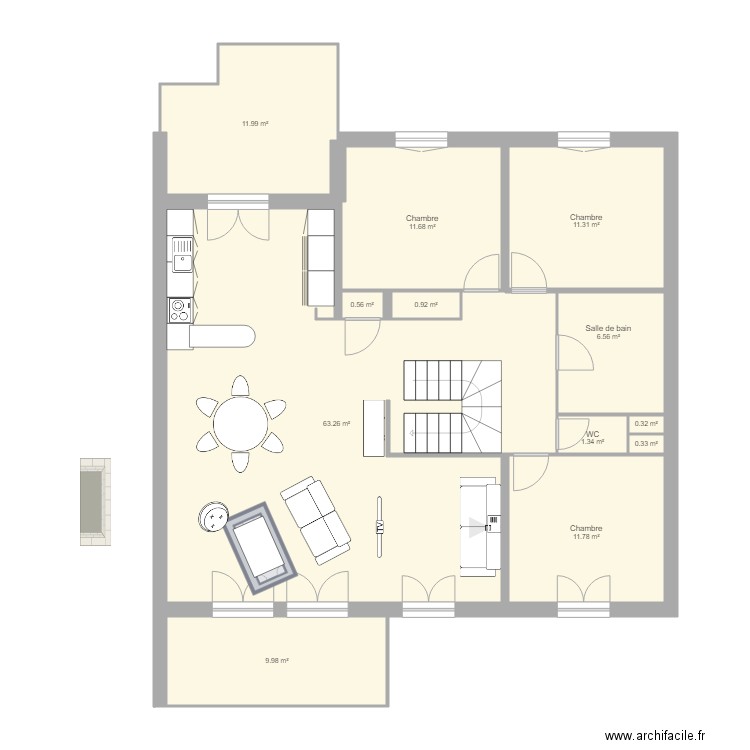 venelles 1975 modif cuisine ouest aurelie. Plan de 0 pièce et 0 m2