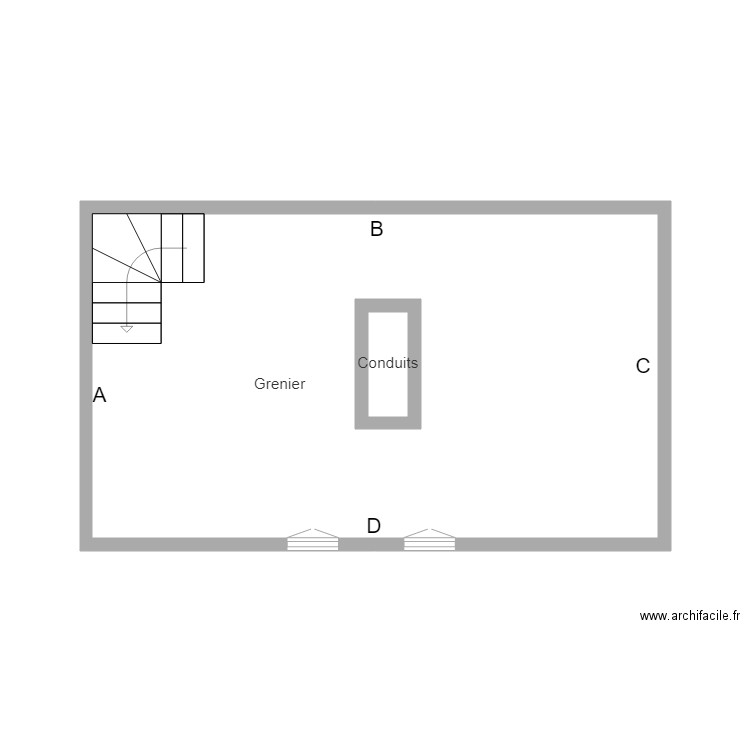 Grenier AC PB. Plan de 0 pièce et 0 m2