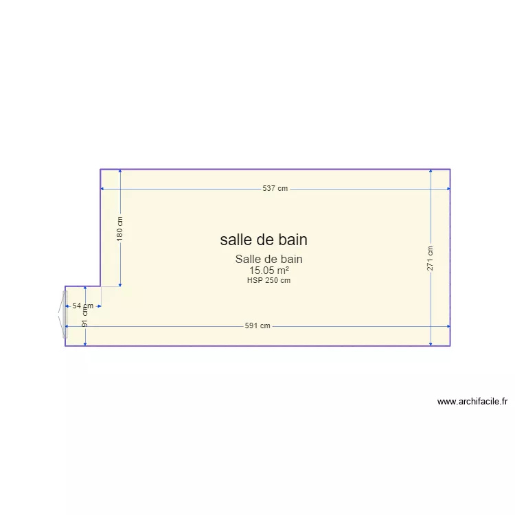 salle de bain . Plan de 