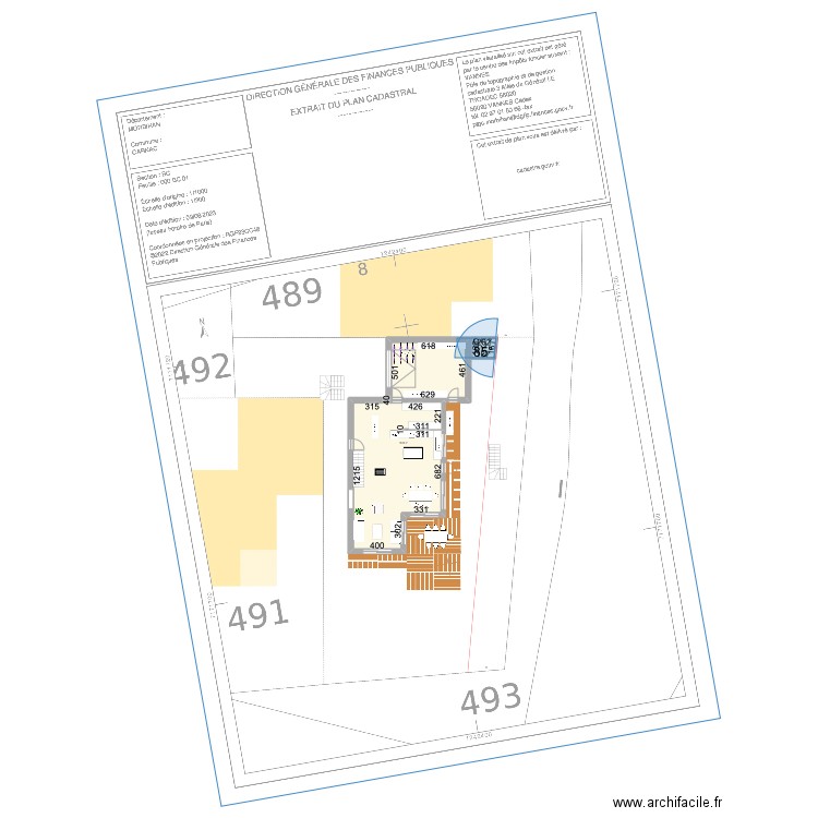 MANE ER GROEZ 2. Plan de 6 pièces et 211 m2