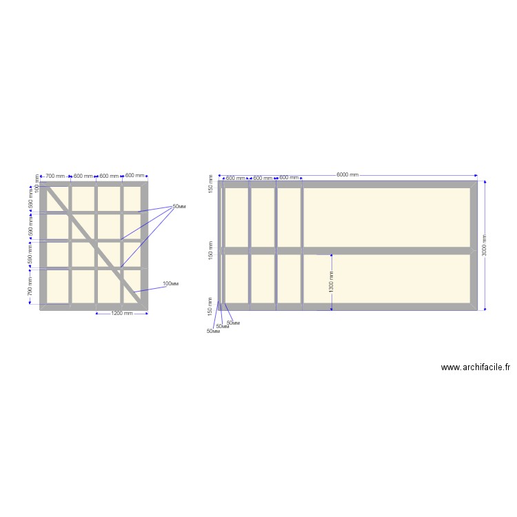 Konstruktiv. Plan de 26 pièces et 20 m2