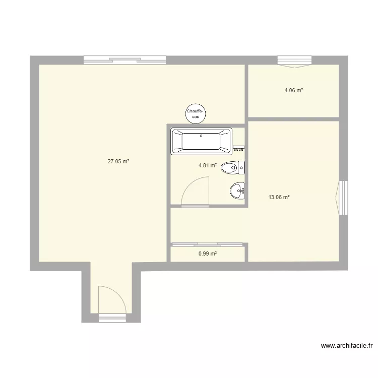 Appart Alix 3. Plan de 