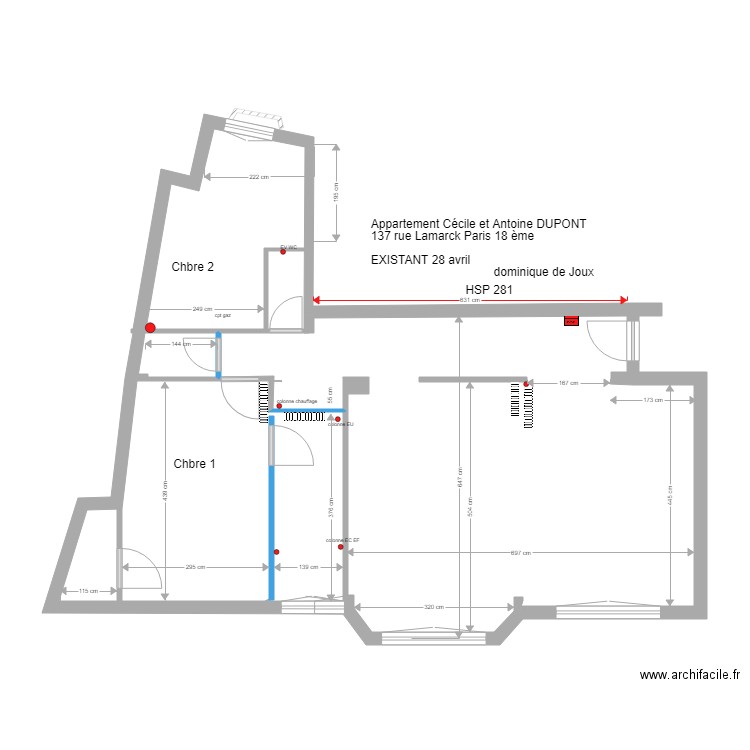 antoine et cecile D existant 1 juin. Plan de 0 pièce et 0 m2