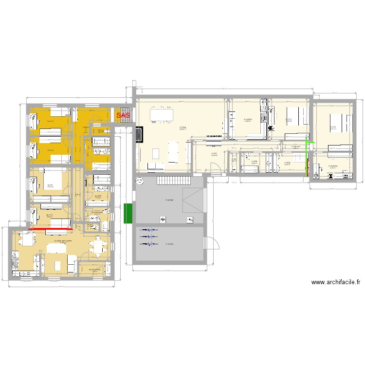 tout décalé L. Plan de 0 pièce et 0 m2