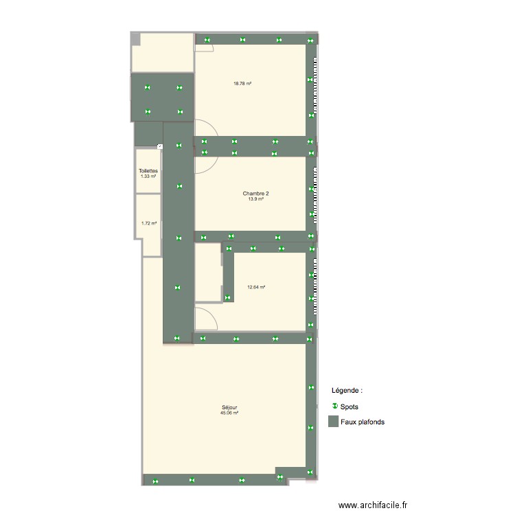 Caluire Plan Élec et faux plafonds 2. Plan de 0 pièce et 0 m2