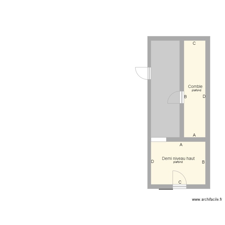 Niveau 1 maison a renover. Plan de 0 pièce et 0 m2