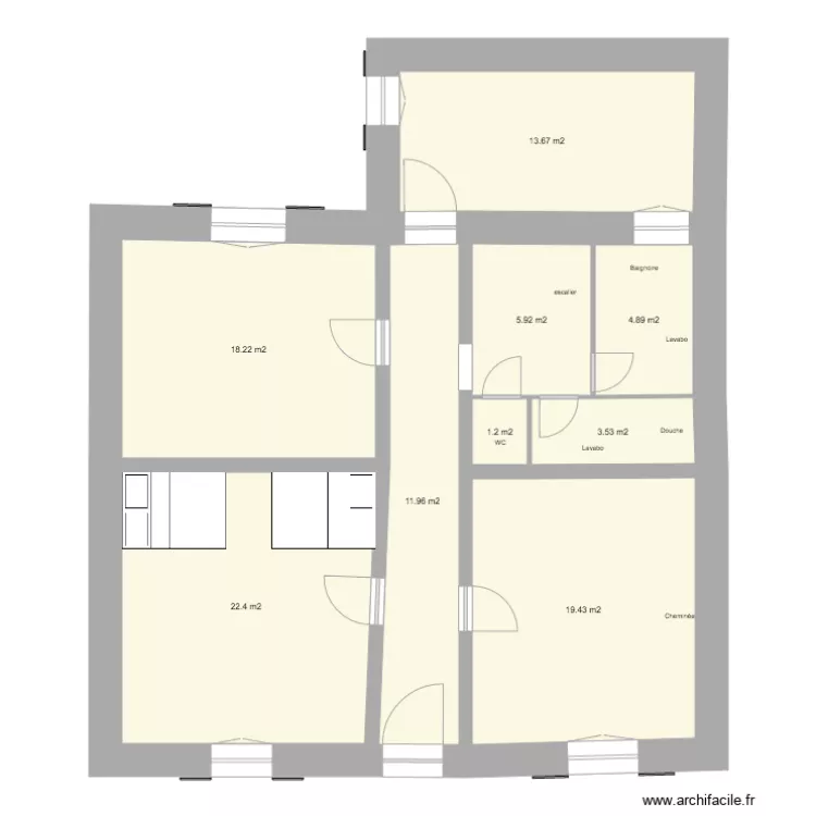 chambres et sdb dimention. Plan de chambres et sdb dimention. Plan de