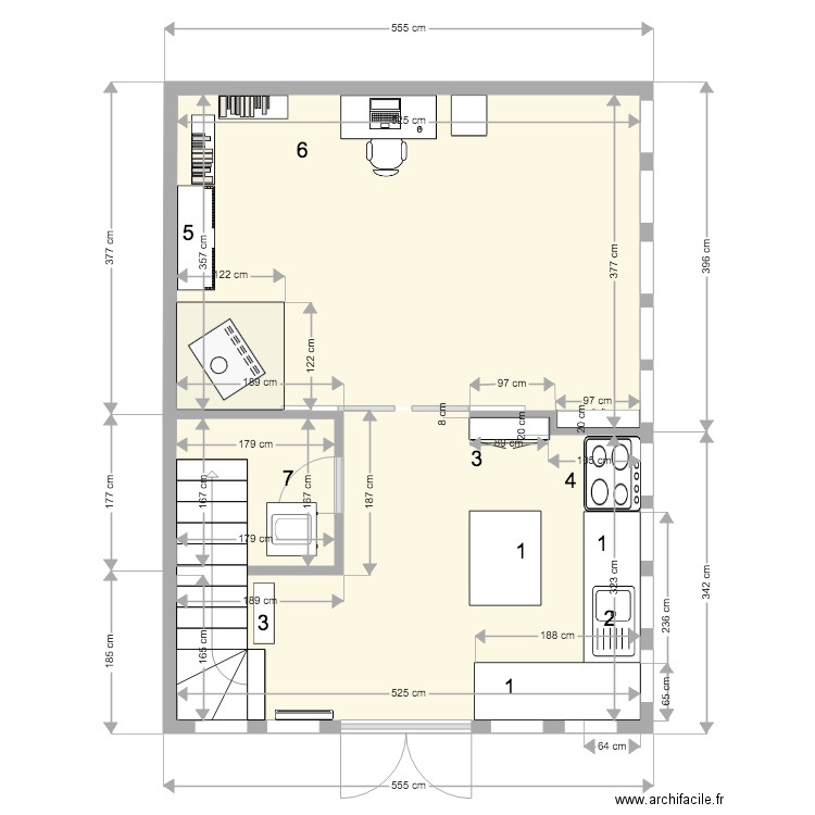 Grange bâtiment de service agricole. Plan de 0 pièce et 0 m2