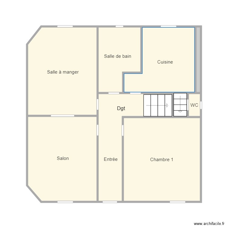 maison rdc . Plan de 0 pièce et 0 m2